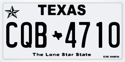 TX license plate CQB4710