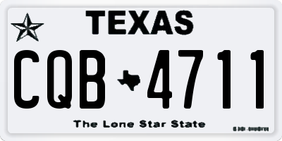TX license plate CQB4711