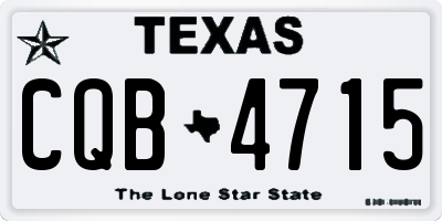 TX license plate CQB4715