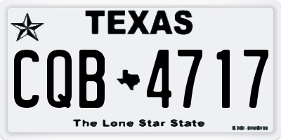 TX license plate CQB4717