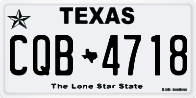 TX license plate CQB4718