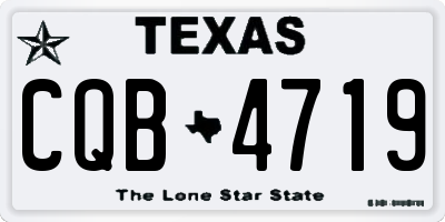 TX license plate CQB4719