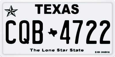 TX license plate CQB4722