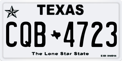 TX license plate CQB4723