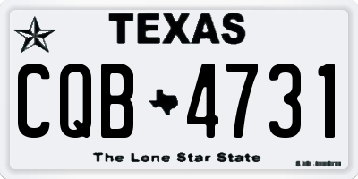 TX license plate CQB4731