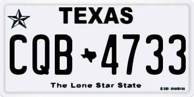 TX license plate CQB4733