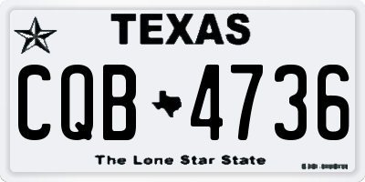 TX license plate CQB4736