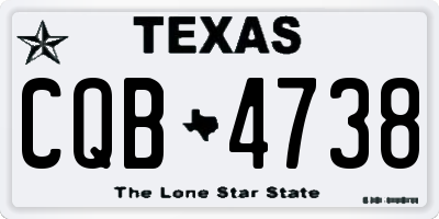 TX license plate CQB4738