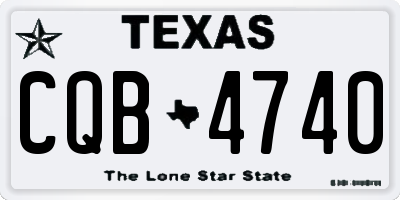 TX license plate CQB4740