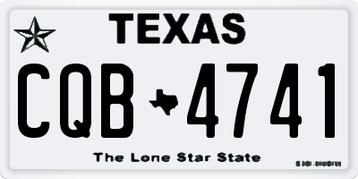 TX license plate CQB4741