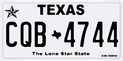 TX license plate CQB4744