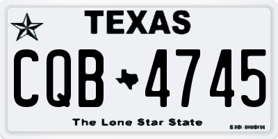 TX license plate CQB4745
