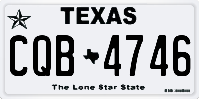 TX license plate CQB4746