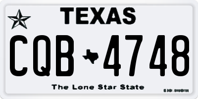 TX license plate CQB4748
