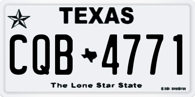 TX license plate CQB4771