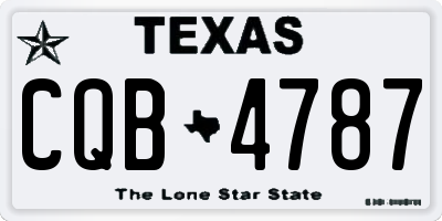 TX license plate CQB4787