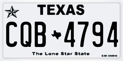 TX license plate CQB4794