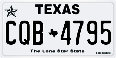 TX license plate CQB4795