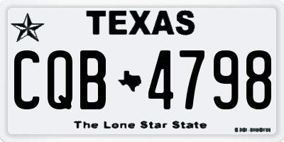 TX license plate CQB4798