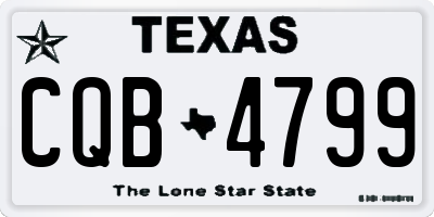 TX license plate CQB4799
