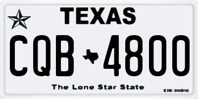 TX license plate CQB4800