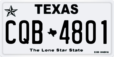 TX license plate CQB4801