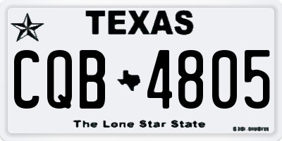 TX license plate CQB4805