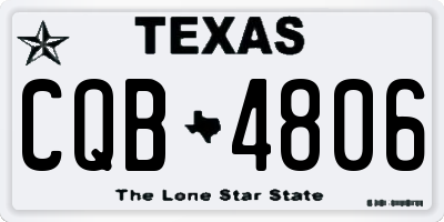 TX license plate CQB4806