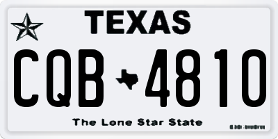 TX license plate CQB4810