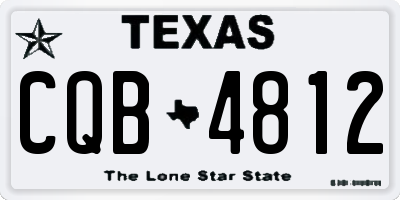 TX license plate CQB4812