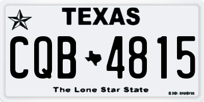 TX license plate CQB4815