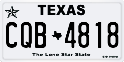 TX license plate CQB4818