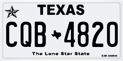TX license plate CQB4820
