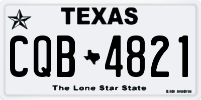 TX license plate CQB4821