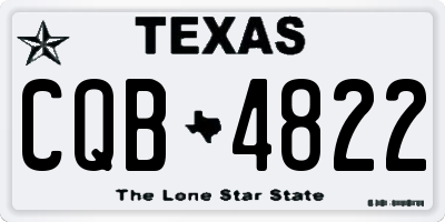 TX license plate CQB4822
