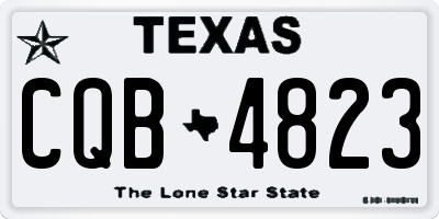 TX license plate CQB4823