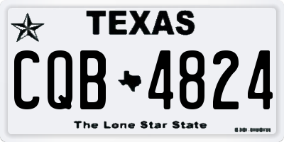 TX license plate CQB4824
