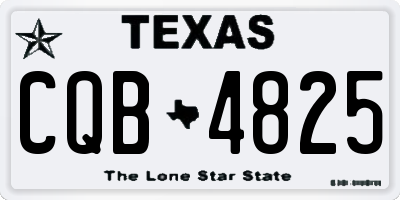 TX license plate CQB4825