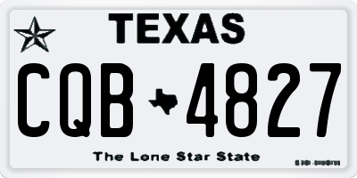TX license plate CQB4827