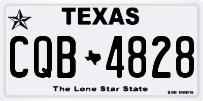 TX license plate CQB4828