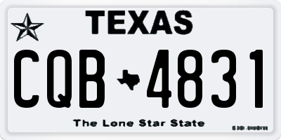 TX license plate CQB4831