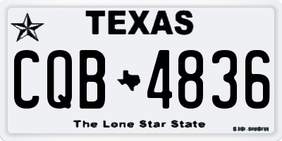 TX license plate CQB4836