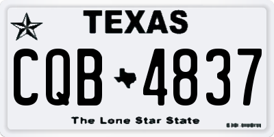 TX license plate CQB4837