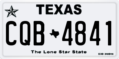 TX license plate CQB4841