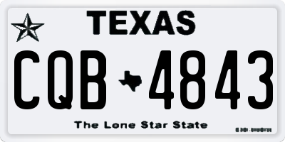 TX license plate CQB4843