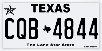 TX license plate CQB4844