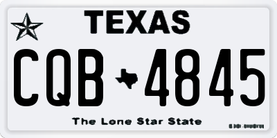 TX license plate CQB4845