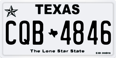 TX license plate CQB4846