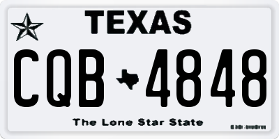 TX license plate CQB4848