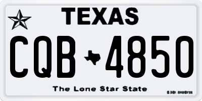 TX license plate CQB4850